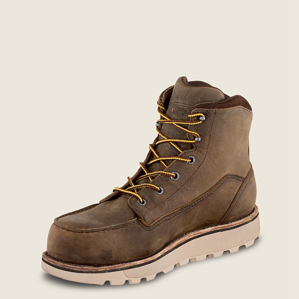 Red Wing Mens Traction Tred Lite - 6-inch Waterproof Toe - Safety Boots Khaki - 2531AOIWY